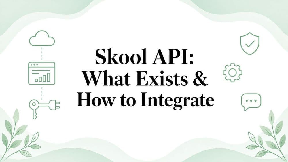 Skool API: Does Skool Have One? Zapier, Keys & Real Options
