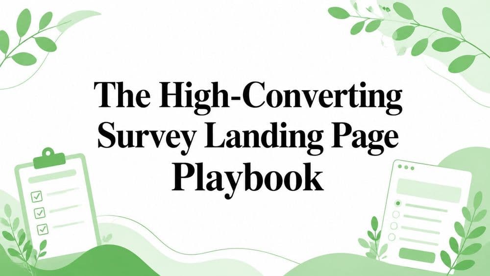 The High-Converting Survey Landing Page Playbook
