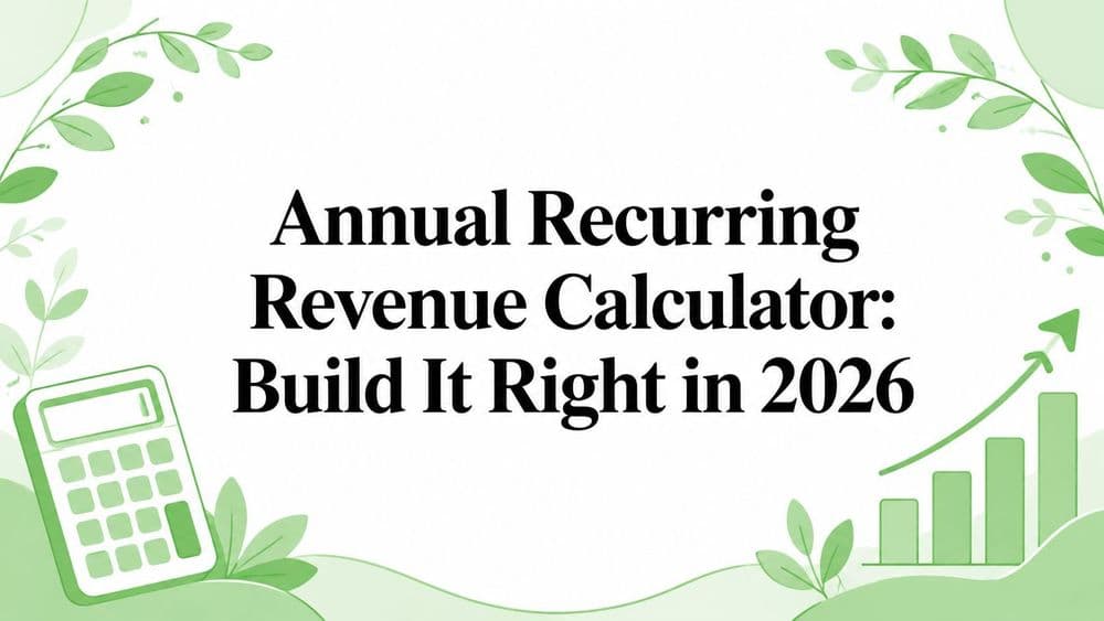 Annual Recurring Revenue Calculator: Build It Right in 2026