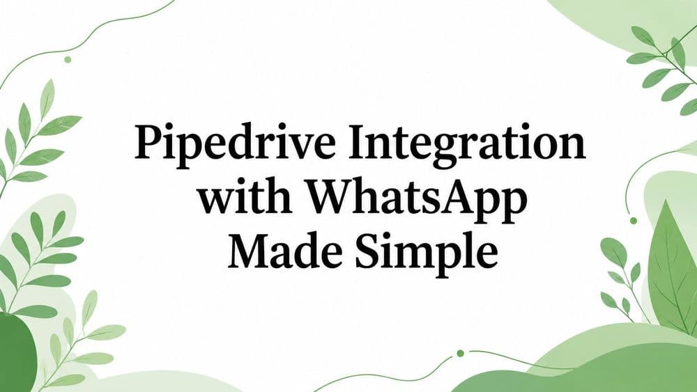 Pipedrive Integration with WhatsApp Made Simple