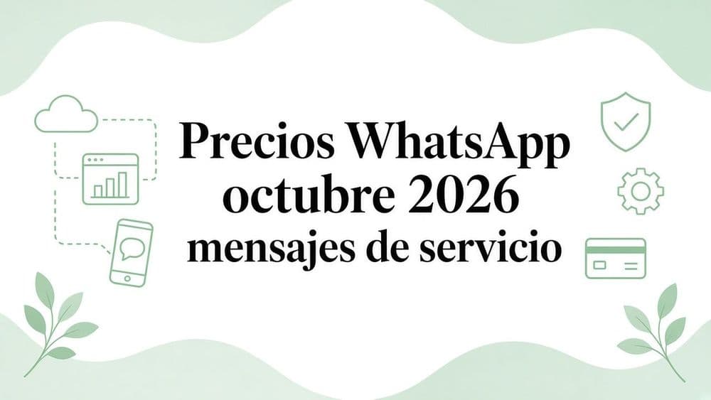 Precios de WhatsApp Business API octubre 2026: regresan los cargos por mensajes de servicio — qué deben hacer las agencias antes del 1 de oct