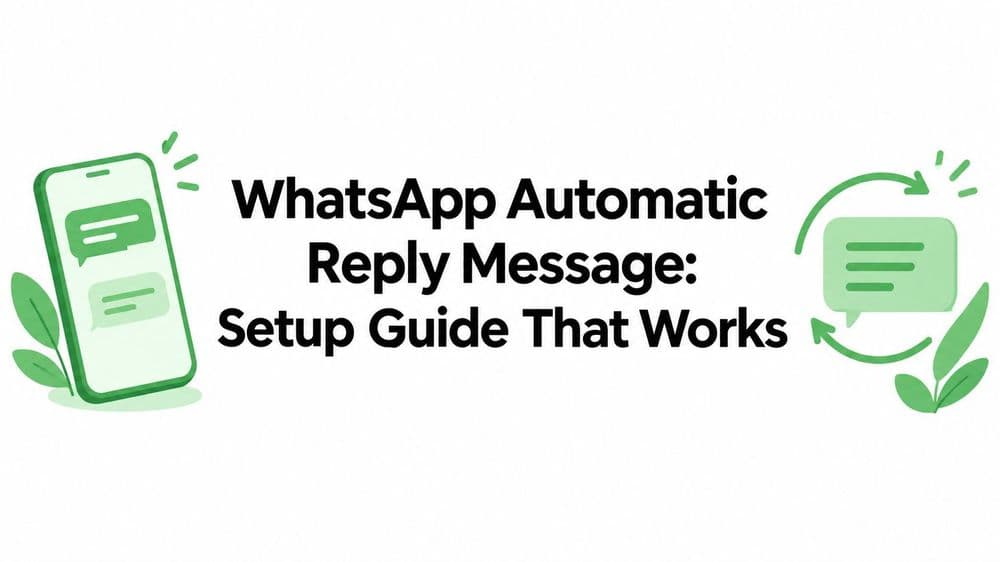 WhatsApp Automatic Reply Message: Setup Guide That Works