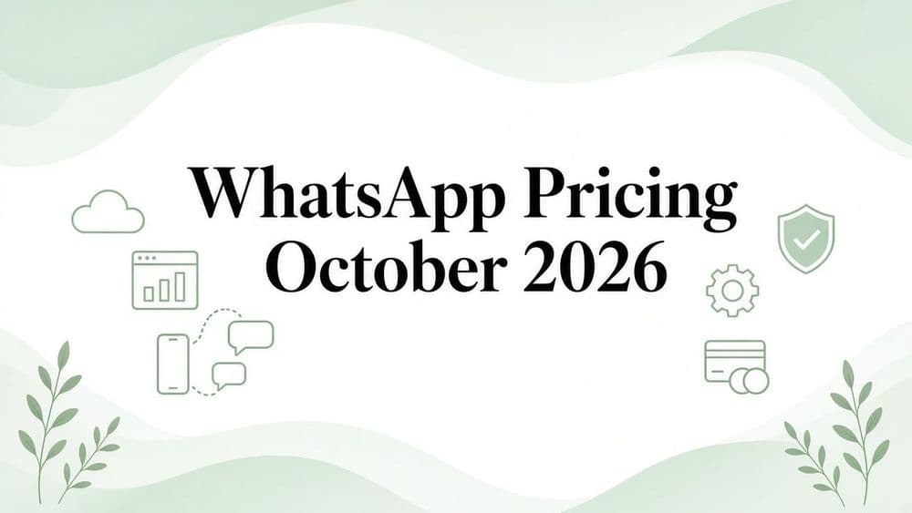 WhatsApp Business API Pricing October 2026: Service Fees + 1,000 Free Tier