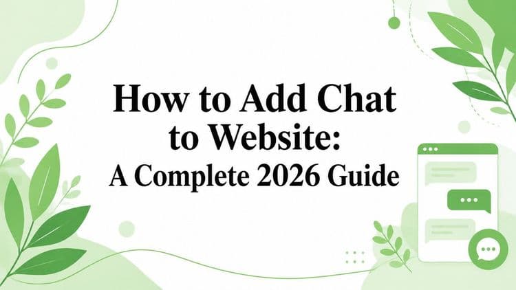 How to Add Chat to Website: A Complete 2026 Guide