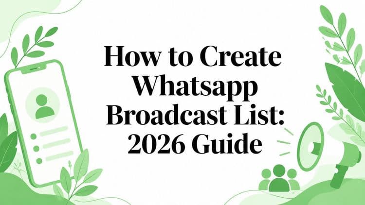 How to Create Whatsapp Broadcast List: 2026 Guide