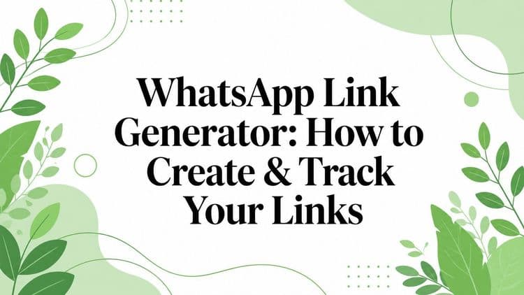 WhatsApp Link Generator: How to Create & Track Your Links