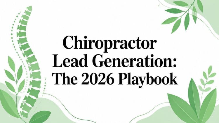 Chiropractor Lead Generation: The 2026 Playbook
