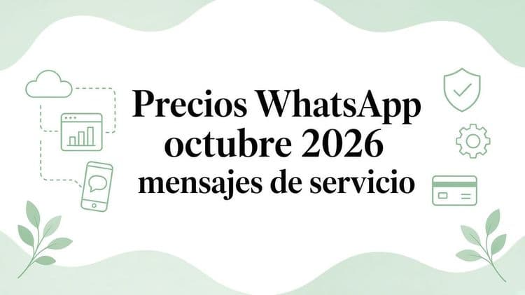Precios de WhatsApp Business API octubre 2026: regresan los cargos por mensajes de servicio — qué deben hacer las agencias antes del 1 de oct