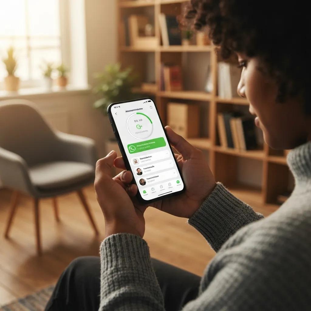 User engaging with WhatsApp messaging features on GoHighLevel platform