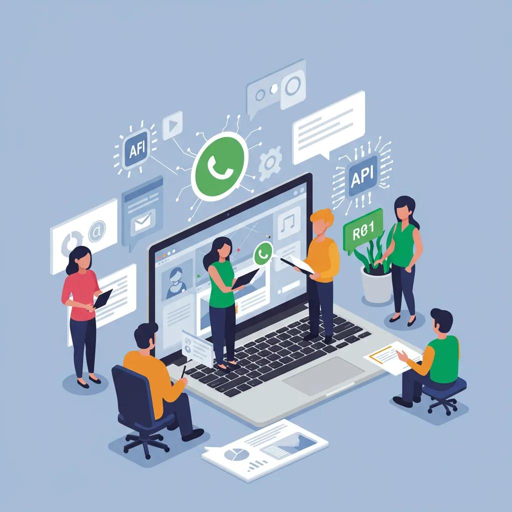 Equipo de marketing digital colaborando en estrategias de integración de IA para WhatsApp